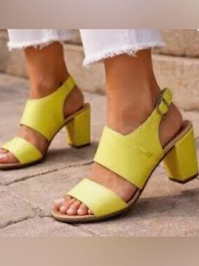Miz Mooz Lime Block Heel Sandals
